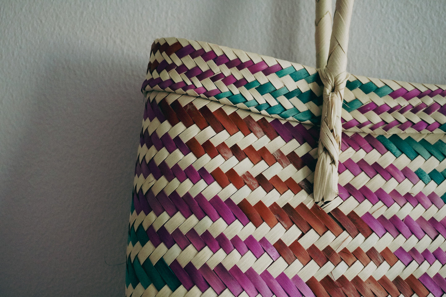 Vibrant Woven Shopping Bag